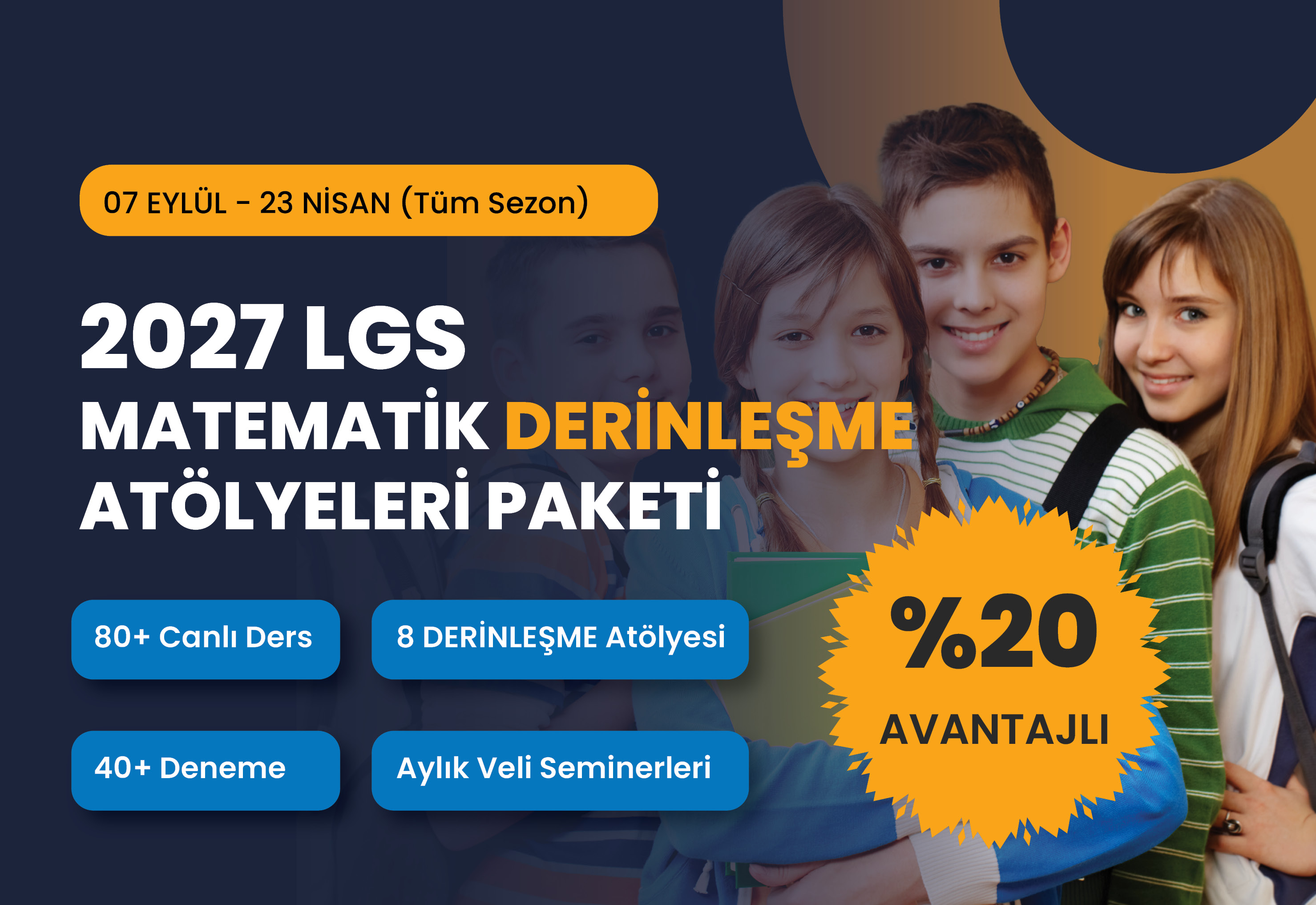2027 LGS Matematik DERİNLEŞME Atölyesi Tüm Sezon Paketi